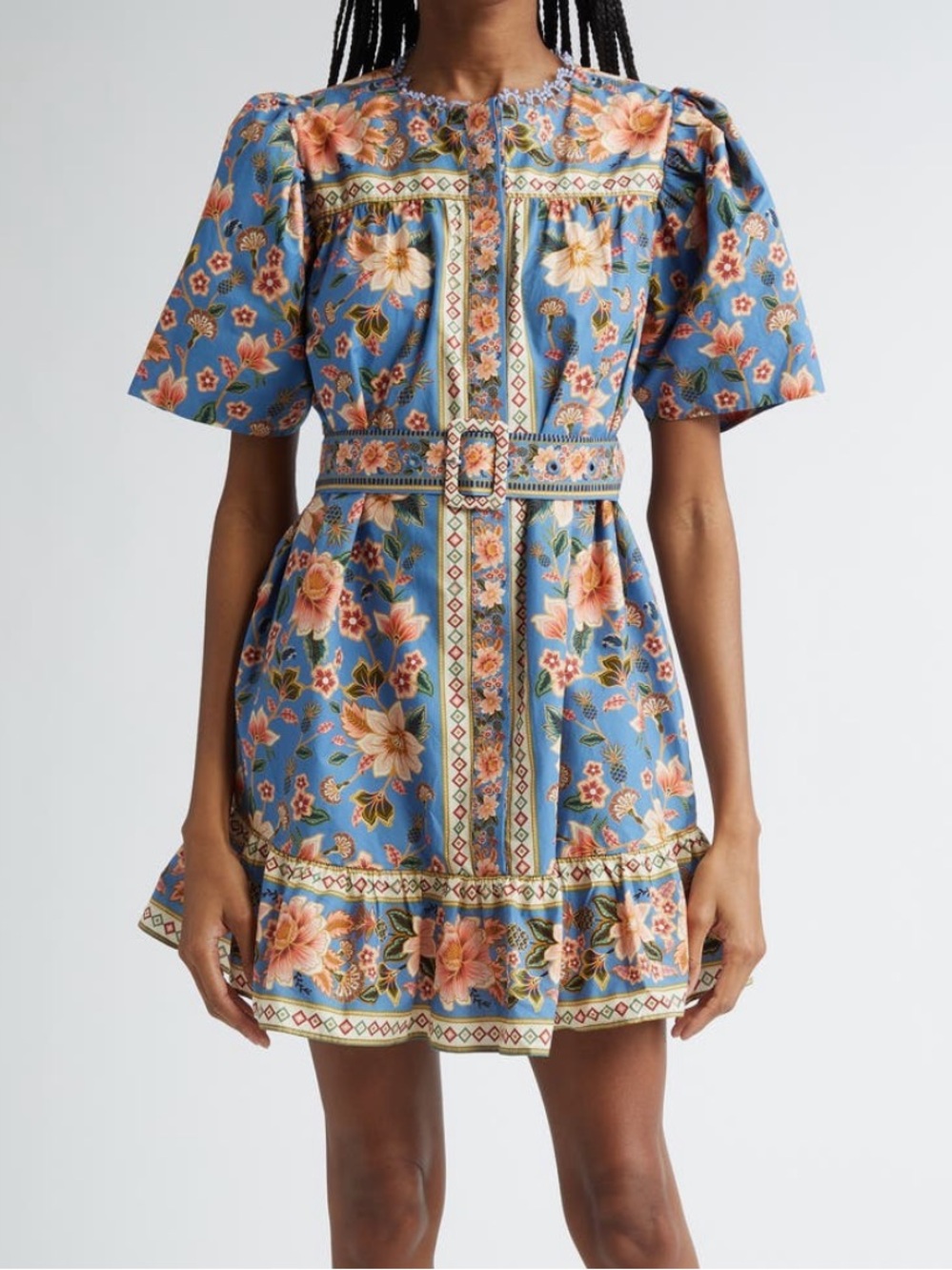 Farm Rio Super Bloom Tapestry Cotton Minidress Size XL NWT